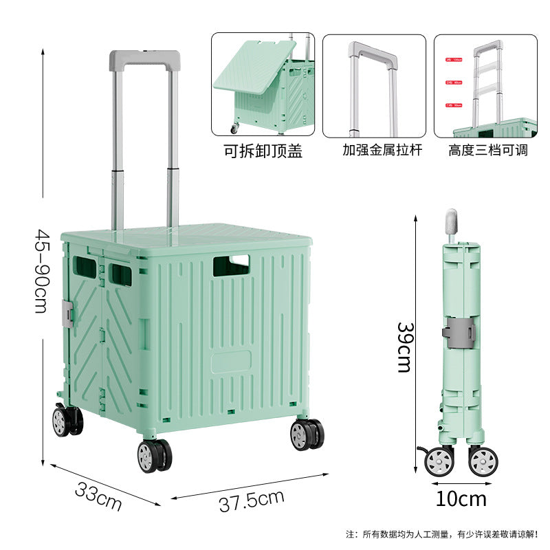 Portable folding trolley, home shopping cart, grocery shopping cart, trolley trolley, multi-functional cargo trailer
