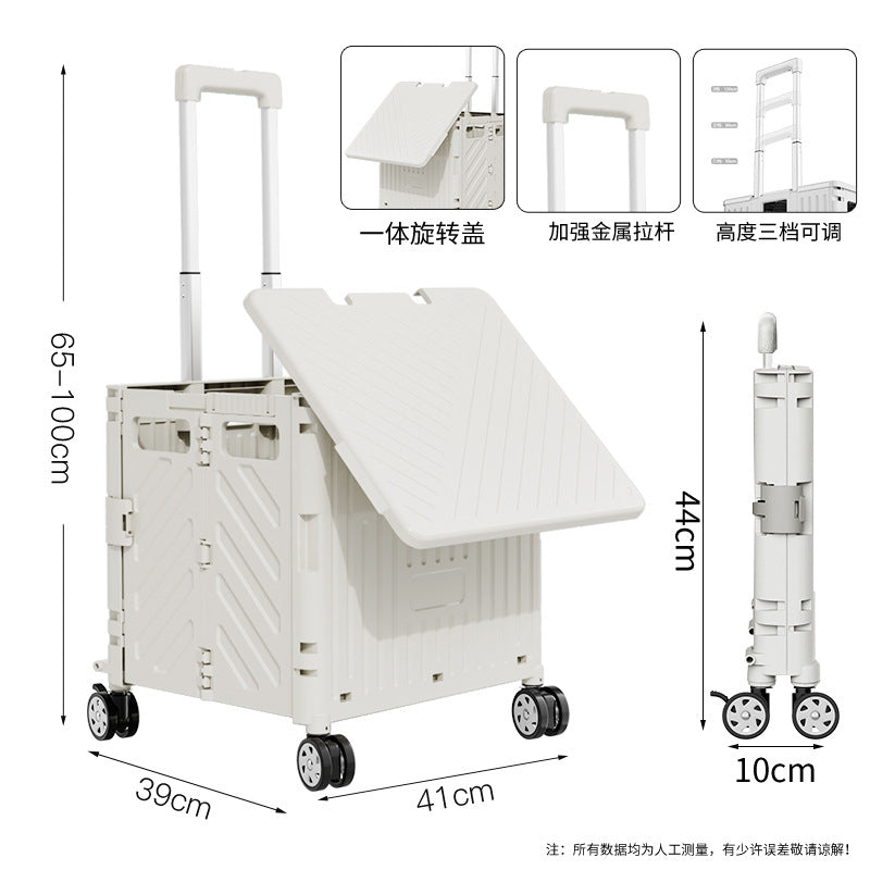 Portable folding trolley, home shopping cart, grocery shopping cart, trolley trolley, multi-functional cargo trailer