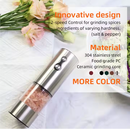 Stainless Salt and Pepper Grinder 2-speed