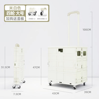 Household light shopping cart, grocery cart, small cart, trolley driver, pull cart, small trailer, set up a stall to get express artifacts