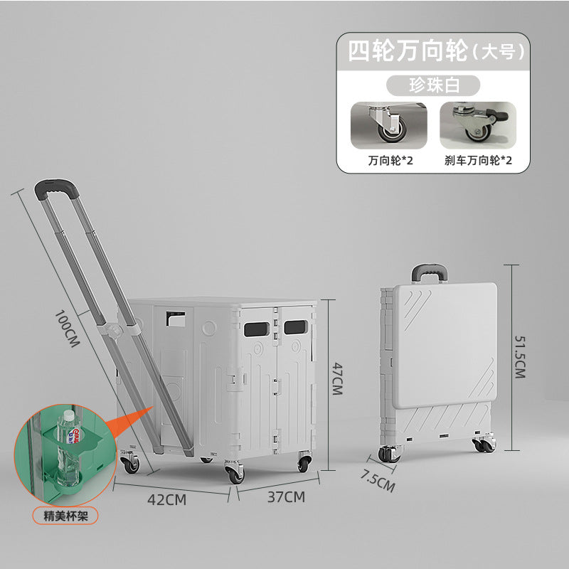 Household light shopping cart, grocery cart, small cart, trolley driver, pull cart, small trailer, set up a stall to get express artifacts