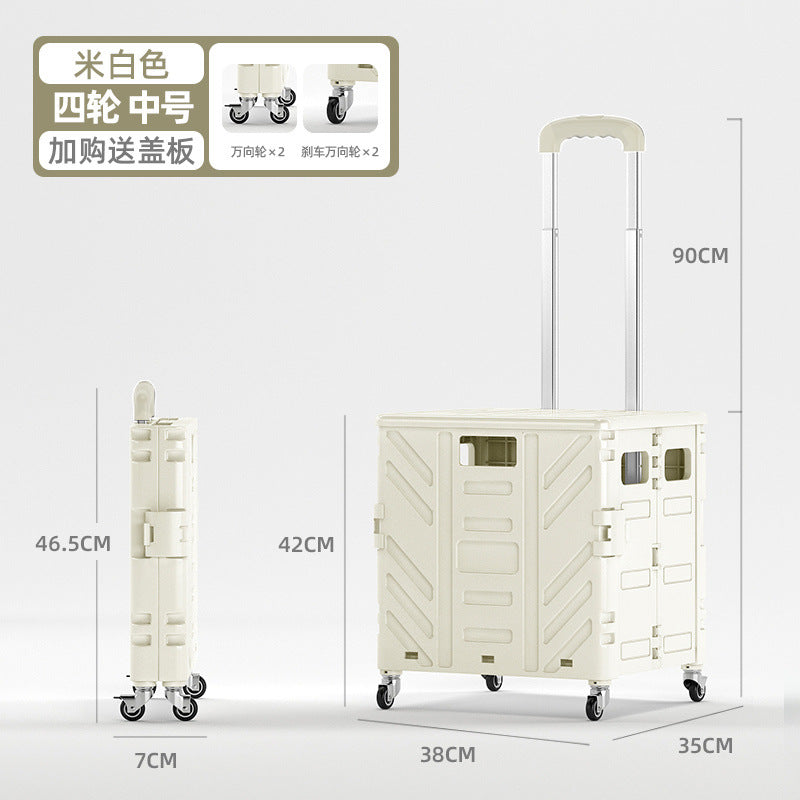 Household light shopping cart, grocery cart, small cart, trolley driver, pull cart, small trailer, set up a stall to get express artifacts