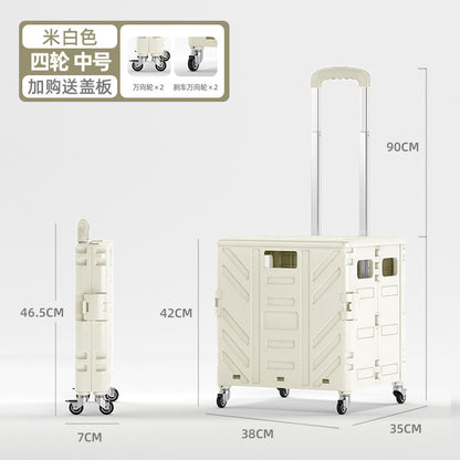 Household light shopping cart, grocery cart, small cart, trolley driver, pull cart, small trailer, set up a stall to get express artifacts