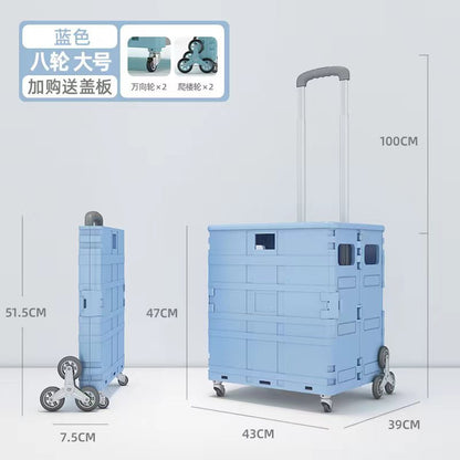 Household light shopping cart, grocery cart, small cart, trolley driver, pull cart, small trailer, set up a stall to get express artifacts