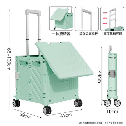 Portable folding trolley, home shopping cart, grocery shopping cart, trolley trolley, multi-functional cargo trailer