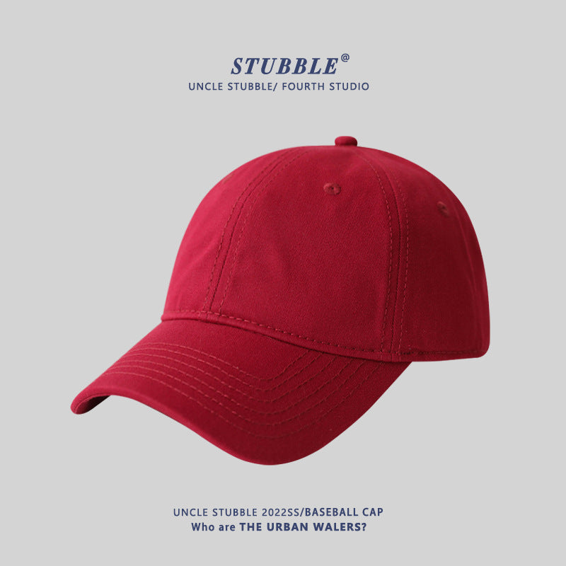 Naked big head circumference plus size baseball caps for men and women solid color soft top versatile sunhat four seasons style cap wholesale