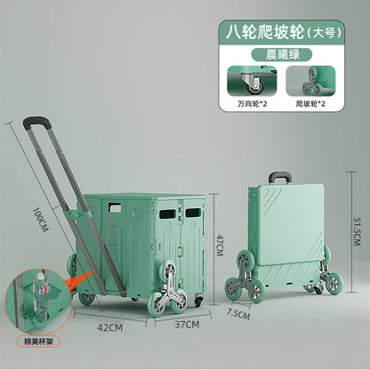 Household light shopping cart, grocery cart, small cart, trolley driver, pull cart, small trailer, set up a stall to get express artifacts