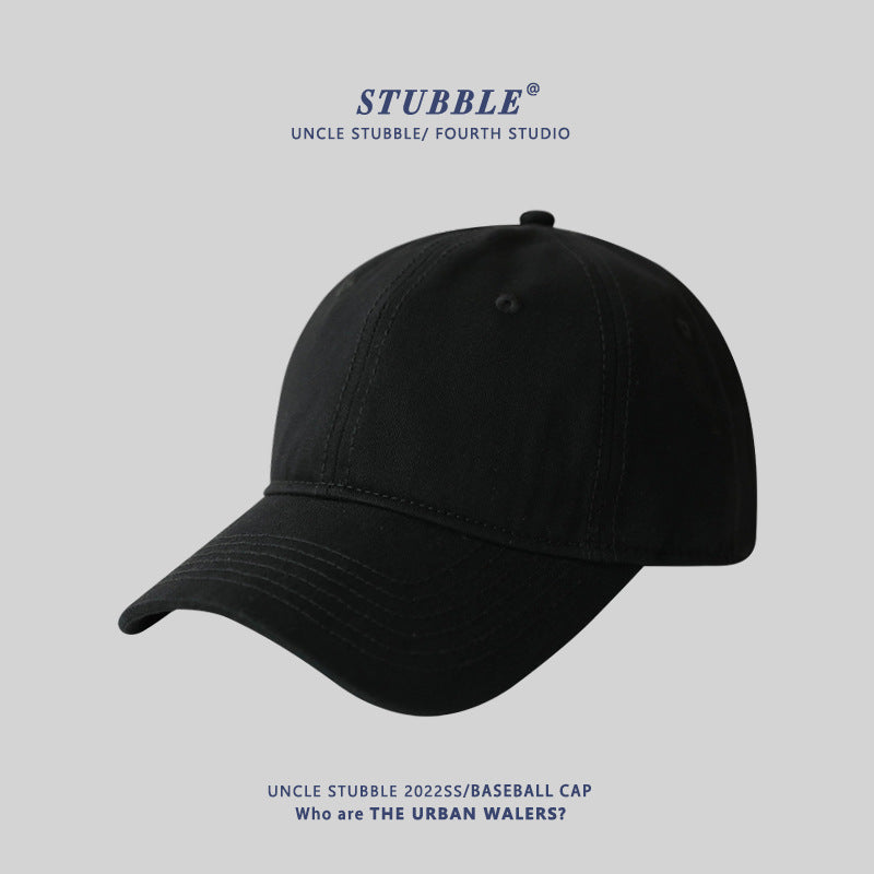 Naked big head circumference plus size baseball caps for men and women solid color soft top versatile sunhat four seasons style cap wholesale