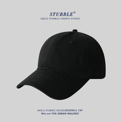 Naked big head circumference plus size baseball caps for men and women solid color soft top versatile sunhat four seasons style cap wholesale