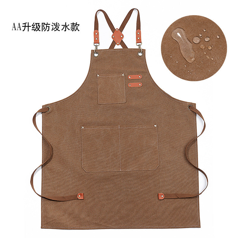 foreign trade amazon spot thickened canvas apron nail art barbecue home dining kitchen workwear apron wholesale