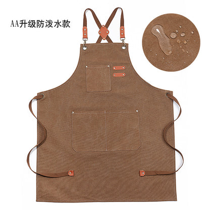 foreign trade amazon spot thickened canvas apron nail art barbecue home dining kitchen workwear apron wholesale