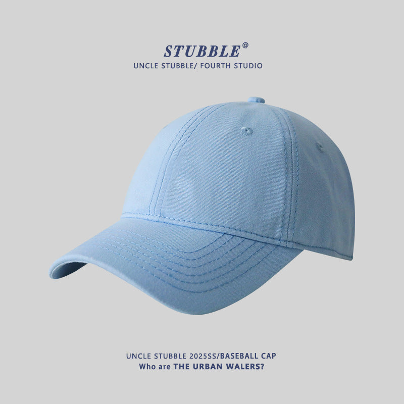 Naked big head circumference plus size baseball caps for men and women solid color soft top versatile sunhat four seasons style cap wholesale