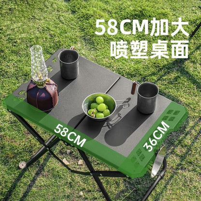 Outdoor folding table, portable camping folding table, car lightweight barbecue table, multi-unit tactical table