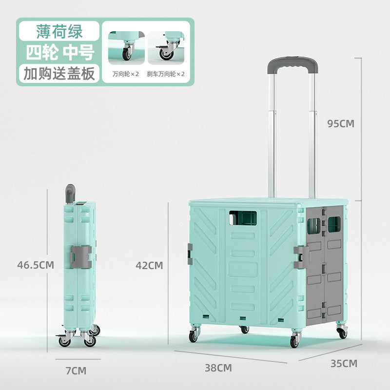 Household light shopping cart, grocery cart, small cart, trolley driver, pull cart, small trailer, set up a stall to get express artifacts