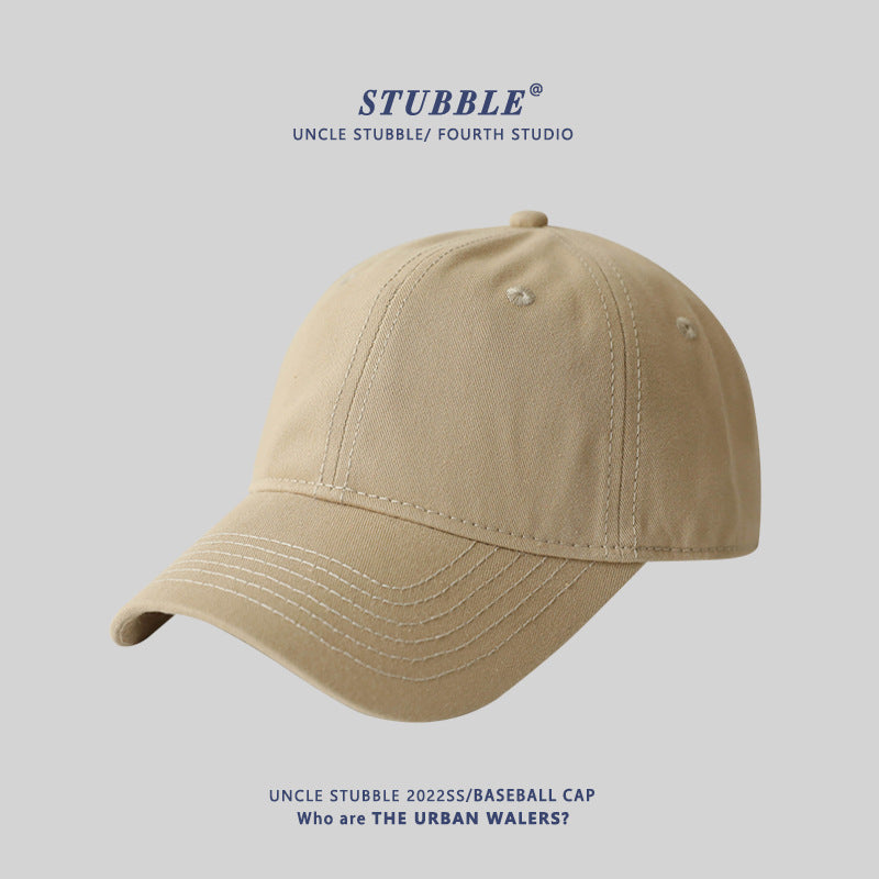 Naked big head circumference plus size baseball caps for men and women solid color soft top versatile sunhat four seasons style cap wholesale