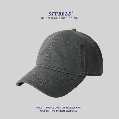 Naked big head circumference plus size baseball caps for men and women solid color soft top versatile sunhat four seasons style cap wholesale