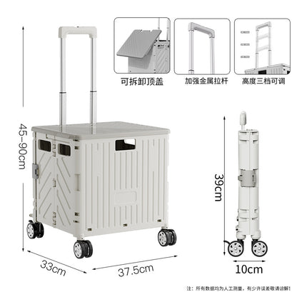 Portable folding trolley, home shopping cart, grocery shopping cart, trolley trolley, multi-functional cargo trailer