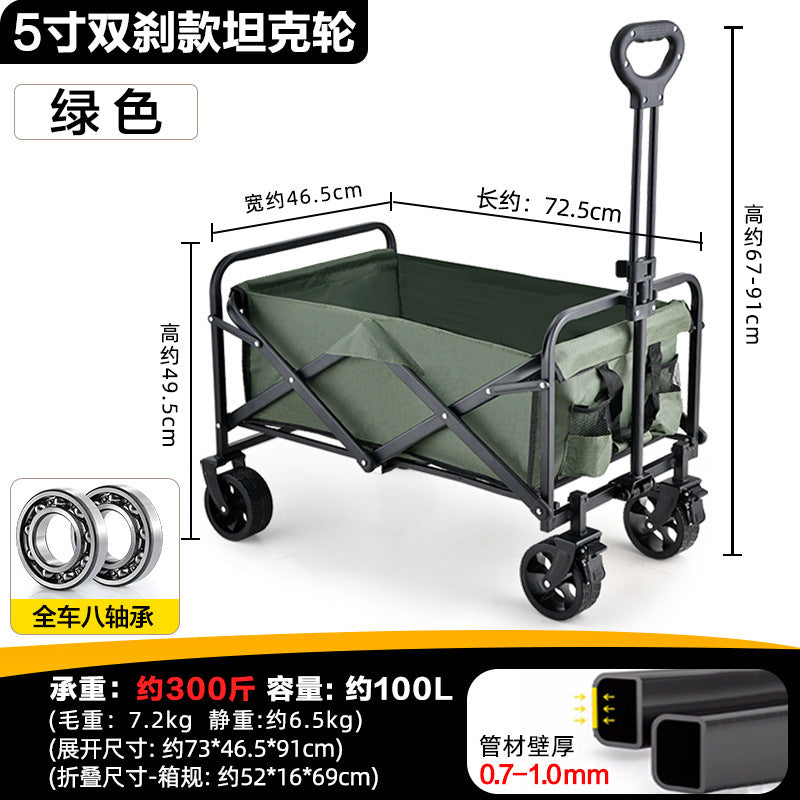 Savage camping carts, camping trailers, outdoor folding, oversized camping trolleys, small carts, camper vans, cross-border