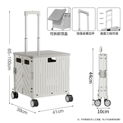 Portable folding trolley, home shopping cart, grocery shopping cart, trolley trolley, multi-functional cargo trailer