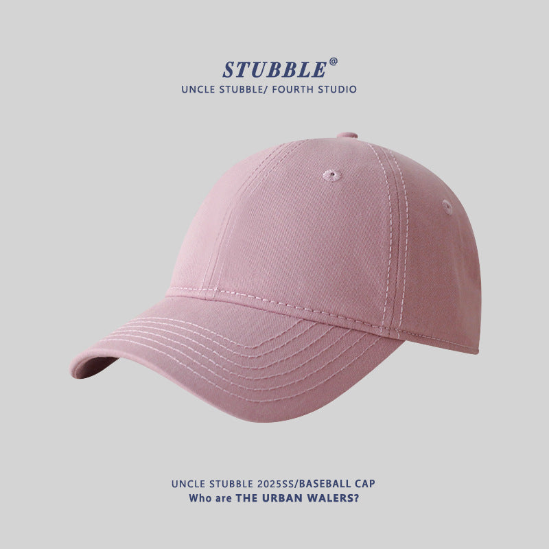 Naked big head circumference plus size baseball caps for men and women solid color soft top versatile sunhat four seasons style cap wholesale