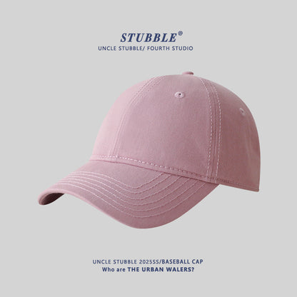 Naked big head circumference plus size baseball caps for men and women solid color soft top versatile sunhat four seasons style cap wholesale