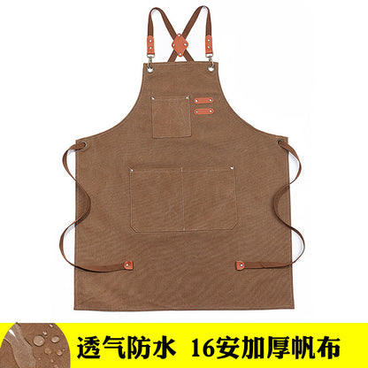 foreign trade amazon spot thickened canvas apron nail art barbecue home dining kitchen workwear apron wholesale