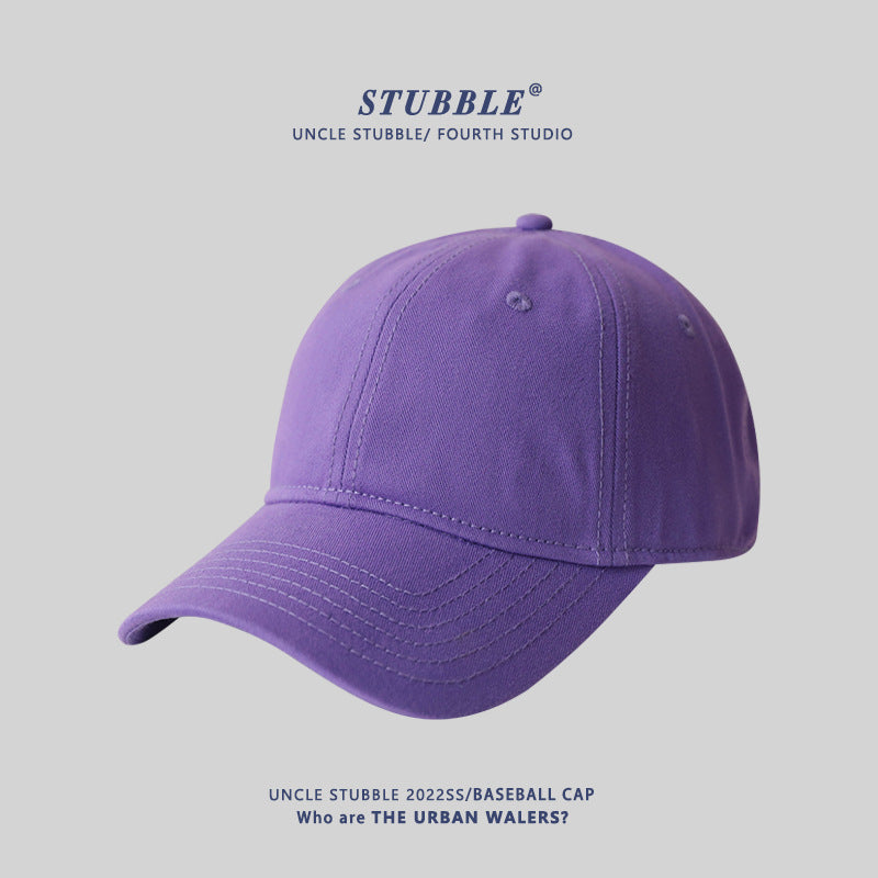 Naked big head circumference plus size baseball caps for men and women solid color soft top versatile sunhat four seasons style cap wholesale