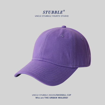 Naked big head circumference plus size baseball caps for men and women solid color soft top versatile sunhat four seasons style cap wholesale