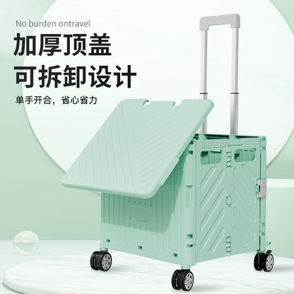 Portable folding trolley, home shopping cart, grocery shopping cart, trolley trolley, multi-functional cargo trailer
