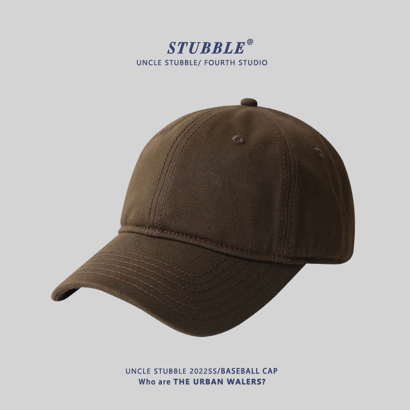 Naked big head circumference plus size baseball caps for men and women solid color soft top versatile sunhat four seasons style cap wholesale