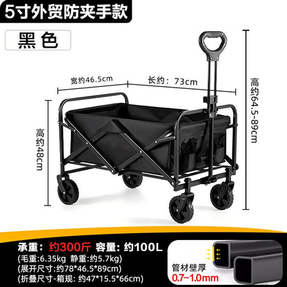Savage camping carts, camping trailers, outdoor folding, oversized camping trolleys, small carts, camper vans, cross-border