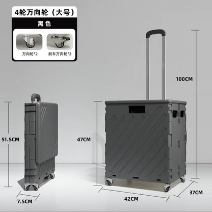 Household light shopping cart, grocery cart, small cart, trolley driver, pull cart, small trailer, set up a stall to get express artifacts