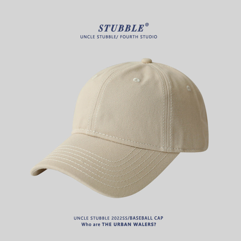 Naked big head circumference plus size baseball caps for men and women solid color soft top versatile sunhat four seasons style cap wholesale
