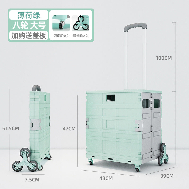 Household light shopping cart, grocery cart, small cart, trolley driver, pull cart, small trailer, set up a stall to get express artifacts