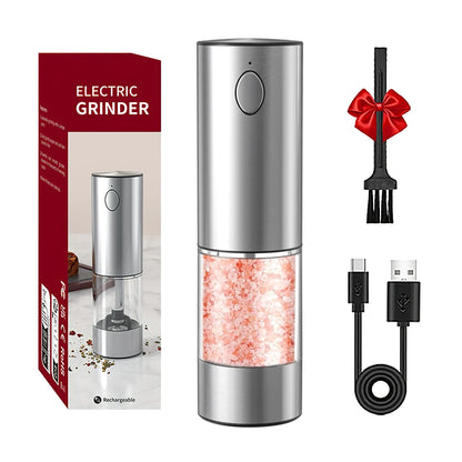 Electric Salt and Pepper Grinder Stainless Steel Silver/ Black(Free Shipping 🇺🇸 🇦🇺)