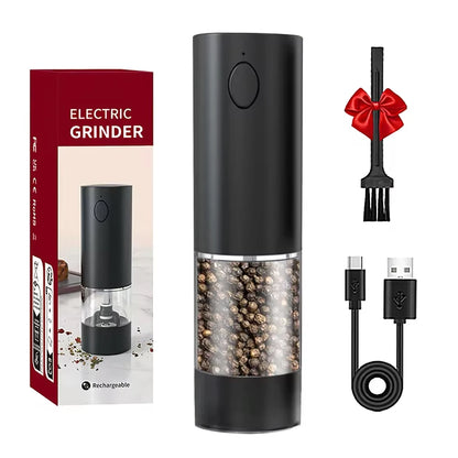 Electric Salt and Pepper Grinder Stainless Steel Silver/ Black(Free Shipping 🇺🇸 🇦🇺)